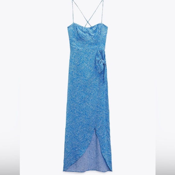 ZARA Faux Wrap Corset Dress, XL - Picture 3 of 12